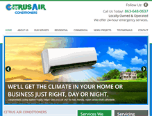 Tablet Screenshot of citrusairconditioners.com